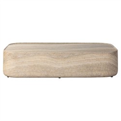 Manor Modern Classic Grey Concrete Rectangular Block Outdoor Coffee Table