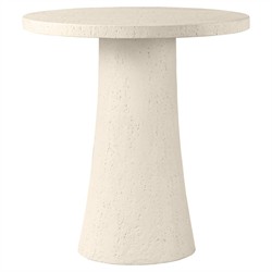 Varda Modern Classic Cream Concrete Round Outdoor Counter Table - 34"