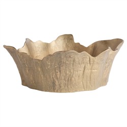 Benedicto French Country Antique Brass Aluminum Decorative Bowl