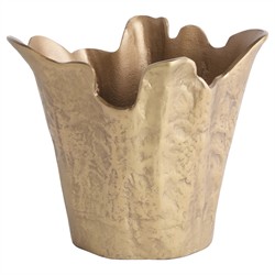 Benedicto French Country Antique Brass Aluminum Decorative Table Vase