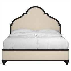 Benny French Country Black Pine Wood Bed - Queen