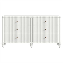Eren Updated Traditional White Wood Double Dresser