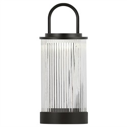 Tawa Modern Fluted Glass Bronze Brass Rechargeable Outdoor Table Lamp