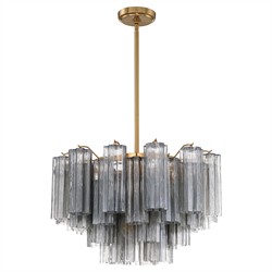 Corin Updated Traditional Smoke Glass 9 Light Chandelier
