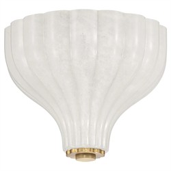 Leland Updated Traditional Fluted White Glass Semi Flush Mount