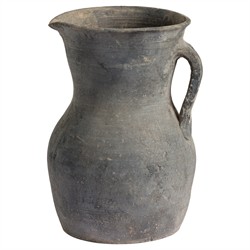Toscana Traditional Antique Grey Terracotta Pitcher Vase