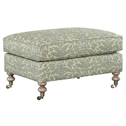 Carter Dried Herb Cotton Weave Ottoman
