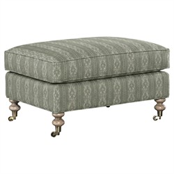 Carter Basil Stripe Ottoman
