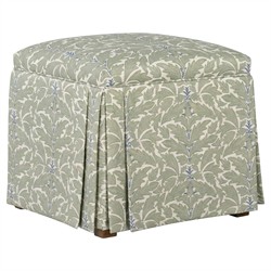 Minna Dried Herb Cotton Weave Ottoman