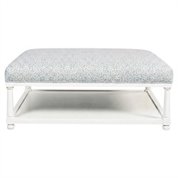 Hollis Cherished Sky Sunbrella Square Ottoman