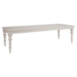 Paloma Updated Traditional White Wood Rectangular Extendable Dining Table - 88-132"