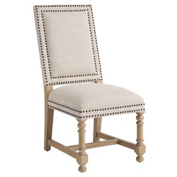 Anderson Updated Traditional Beige Performance Nailhead Dining Chair