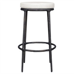 Mayer Modern Classic Black Aluminum Outdoor Bar Stool