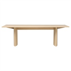 Emerald Modern Classic Bleached Oak Rectangular Dining Table - 96"