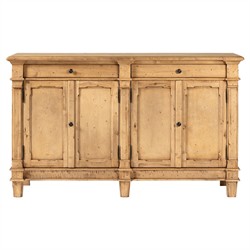 Marjorie Updated Traditional Distressed Bleached Wood Sideboard
