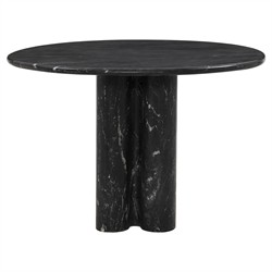 Oric Modern Classic Black Marble Round Bistro Table - 42"