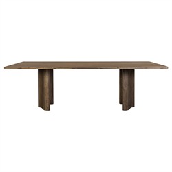 Pershing Rustic Lodge Weathered Acacia Rectangular Dining Table - 96"
