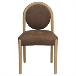 Prentiss Modern Classic Brown Leather Dining Chair