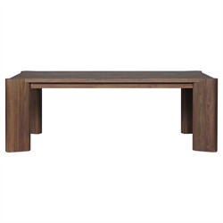 Soho Coastal Beach Brown Teak Rectangular Outdoor Dining Table - 86"
