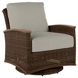 Astoria Grey Sunbrella Brown Aluminum Wicker Outdoor Lounge Chair