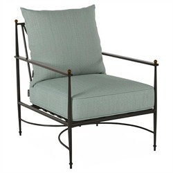Roma Cast Mist Sunbrella Slate Grey Aluminum Outdoor Lounge Chair