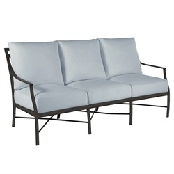 Monaco French Country Blue Sunbrella Outdoor Sofa - 75"