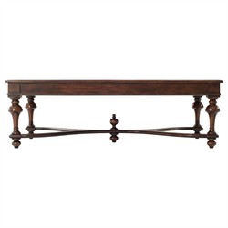Lyon Updated Traditional Brown Wood Rectangular Storage Coffee Table
