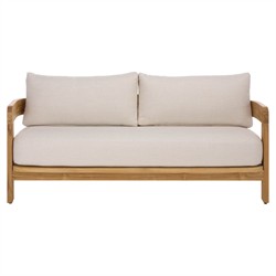 Thiago Modern Classic Natural Teak Wood Outdoor Sofa - 70"
