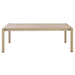 Darla Coastal Beach Natural Wood Rectangular Outdoor Coffee Table