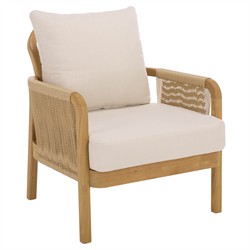 Nina Coastal Beach Natural Teak Outdoor Arm Chair