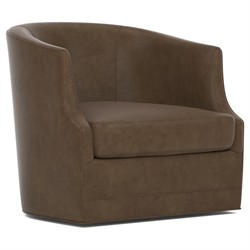 Dartford Cocoa Leather Swivel Chair