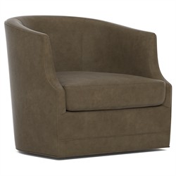 Dartford Sable Leather Swivel Chair