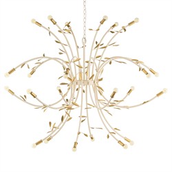 Sylvaire French Country White Steel Vine Arch Chandelier
