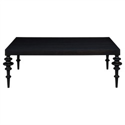 Century Cadence Updated Traditional Brown Oak Rectangular Coffee Table