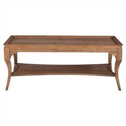 Century Hamilton Updated Traditional Brown Oak Rectangular Coffee Table