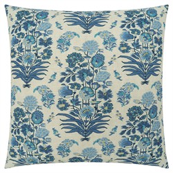 Calista Updated Traditional Blue Floral Throw Pillow - 22x22