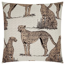 Leander Modern Classic Tan Cheetah Indoor Outdoor Throw Pillow - 22x22
