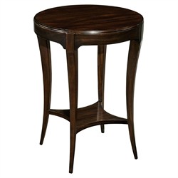 Addison Modern Classic Dark Brown Mahogany Round Side Table - 18"
