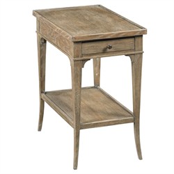 Burke Updated Traditional Brown Oak Rectangular Drink Table