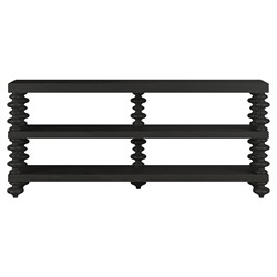 Massimo Updated Traditional Black Pine Wood Console Table