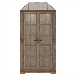 Massimo Updated Traditional Brown Pine Wood Display Cabinet
