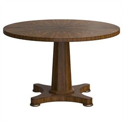 Gatlin Updated Traditional Brown Wood Round Dining Table - 48"
