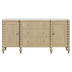 Eren Updated Traditional Light Brown Wood Spindle Sideboard