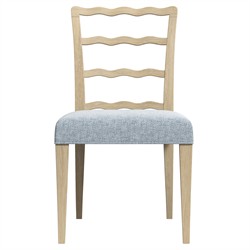 Eren Traditional Light Brown Wood Ladder Back Dining Chair - Set of 2