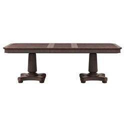 Ashton Updated Traditional Dark Brown Wood Extendable Dining Table - 94-134"