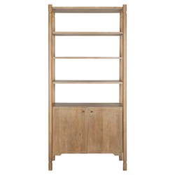 Joffrey Updated Traditional Brown Wood Bookcase