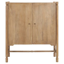 Joffrey Updated Traditional Brown Wood Bar Cabinet