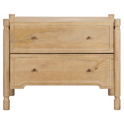 Joffrey Updated Traditional Brown Wood Wide Nightstand