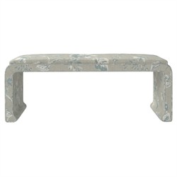 Worlds Away Edith Garden Mist Sunbrella Interiors Bench
