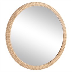 Rosie Coastal Beach Natural Rattan Round Wall Mirror